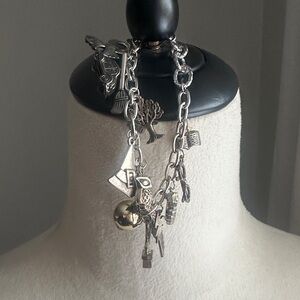 Wizarding World of Harry Potter Silver Tone Charm Necklace